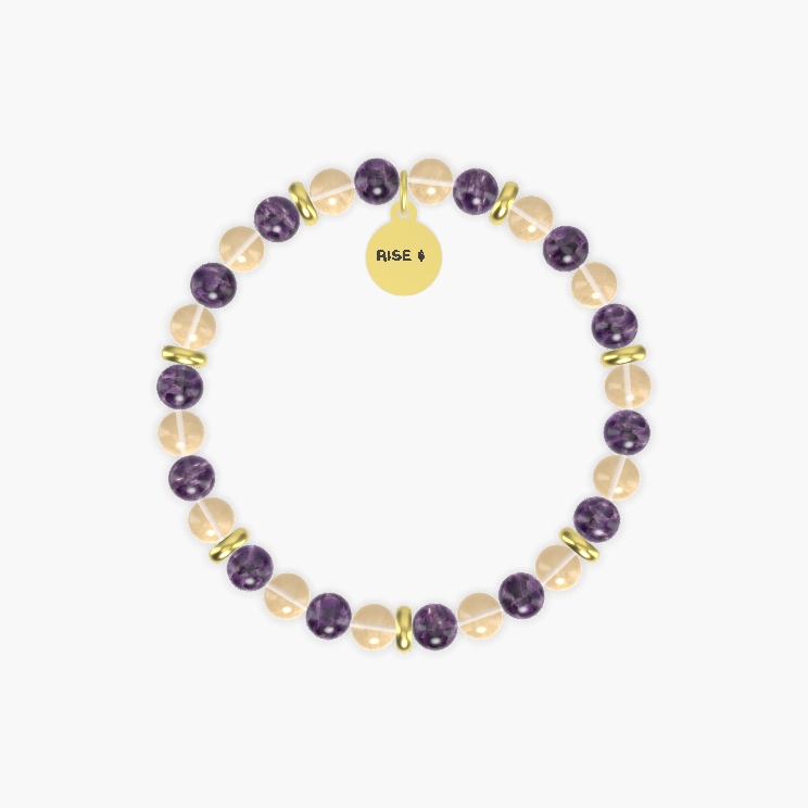 Amethyst and Citrine Bracelet