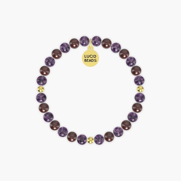 Amethyst and Garnet Bracelet