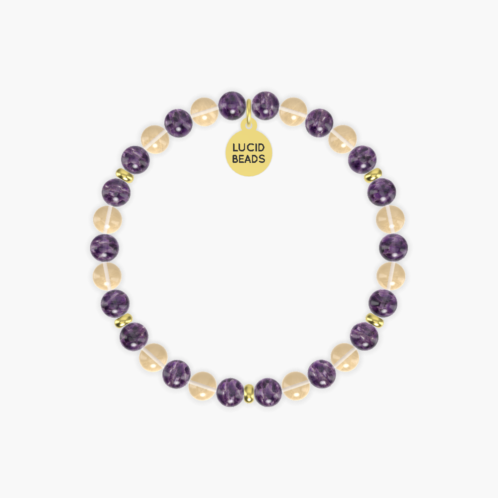 Intellect & Triumph - Amethyst and Citrine Bracelet