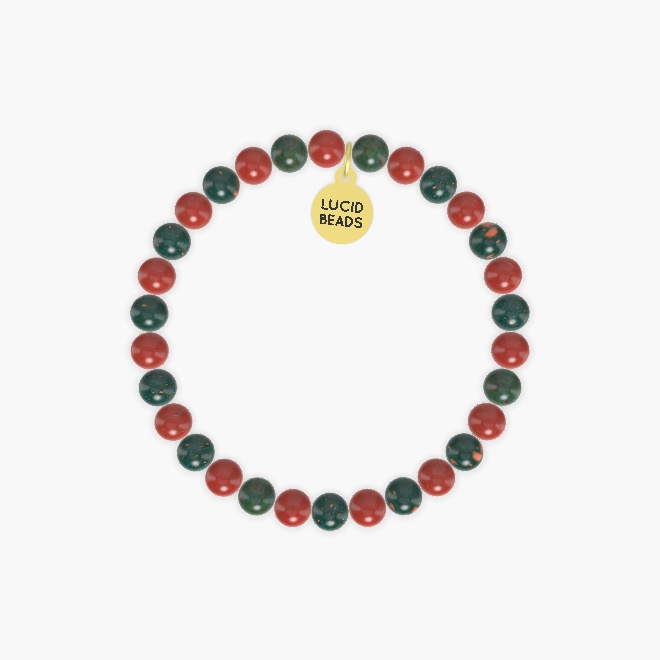Bloodstone and Red Jasper Bracelet