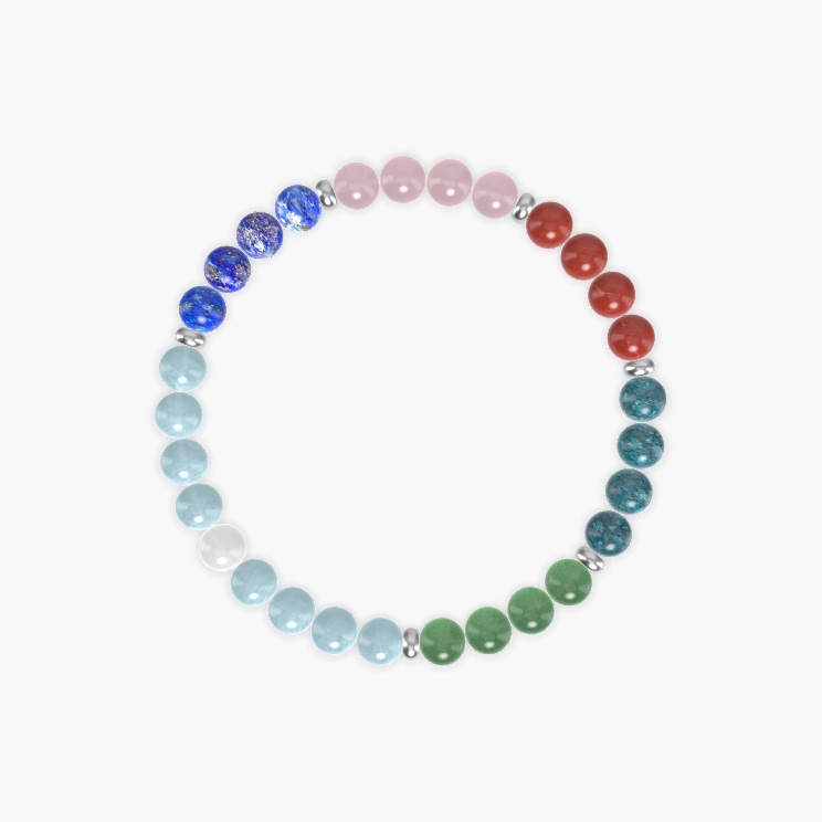 Aquamarine, Aventurine, Apatite and more Gemstone Bracelet