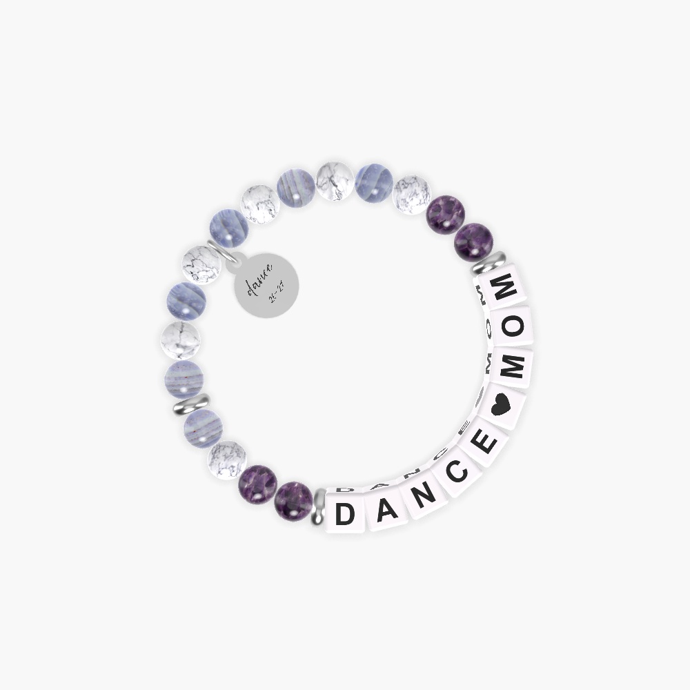 Howlite, Blue Lace Agate and Amethyst Bracelet