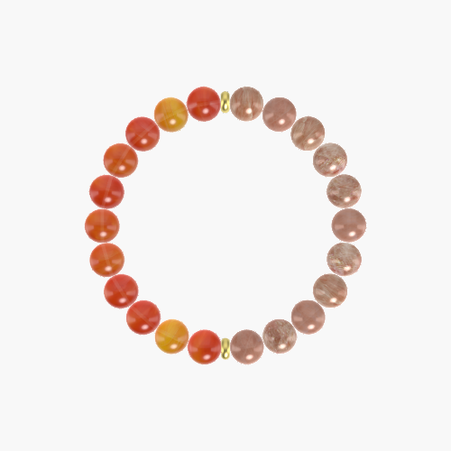 Sunstone and Carnelian Bracelet