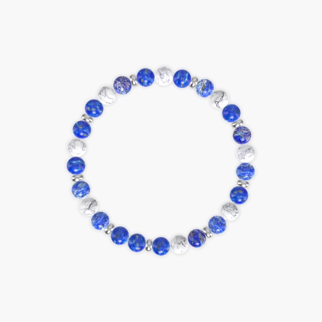 Lapis Lazuli and Howlite Bracelet