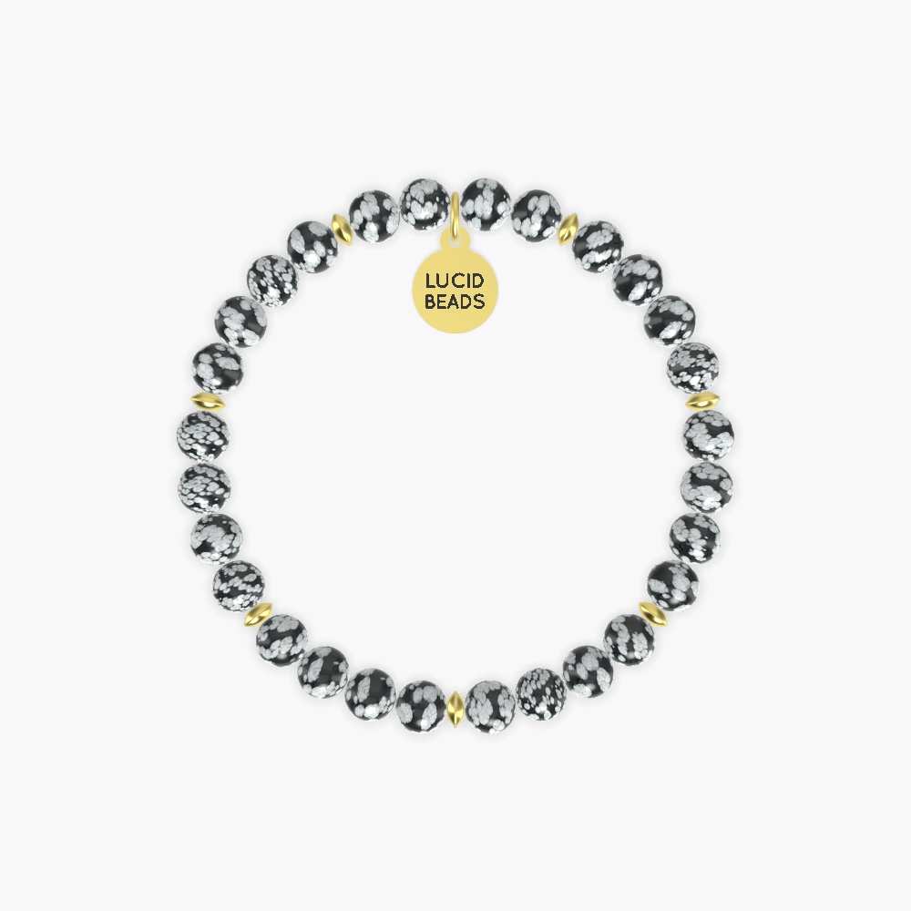 Snowflake Obsidian Bracelet