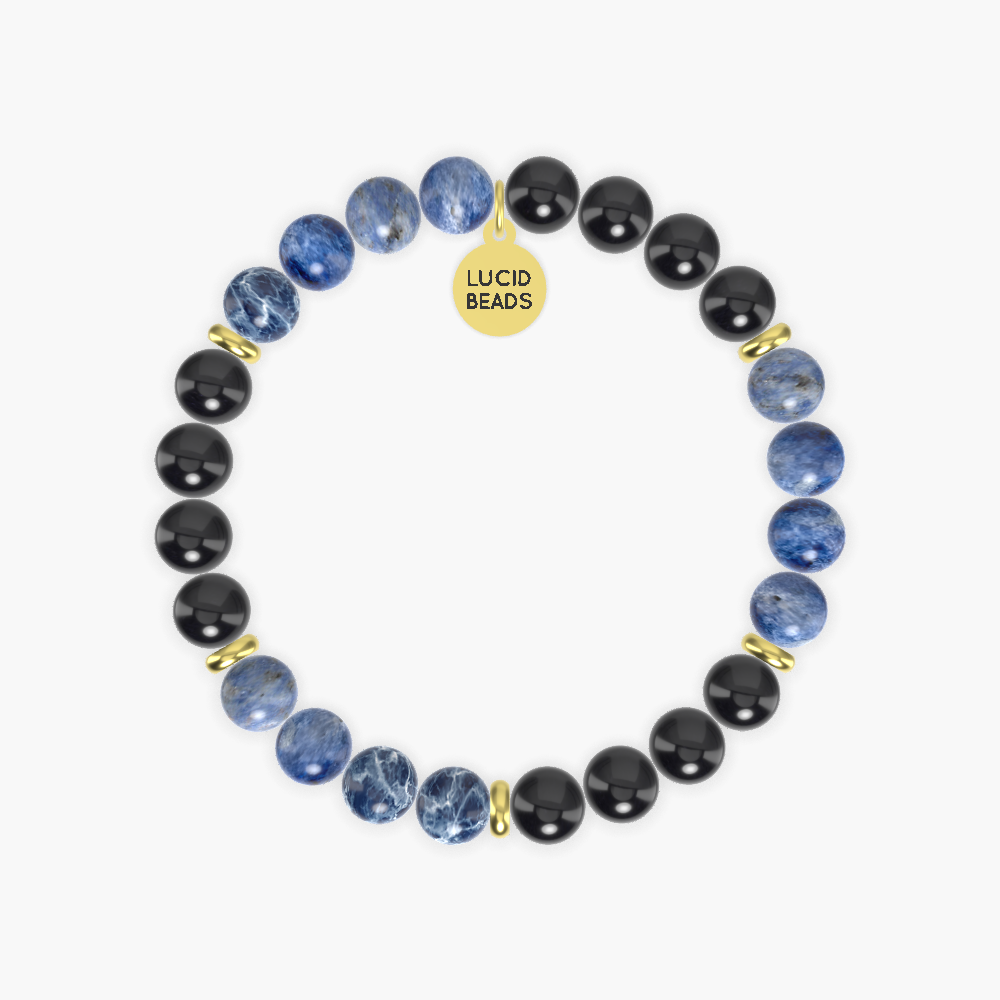 Black Tourmaline and Sodalite Bracelet