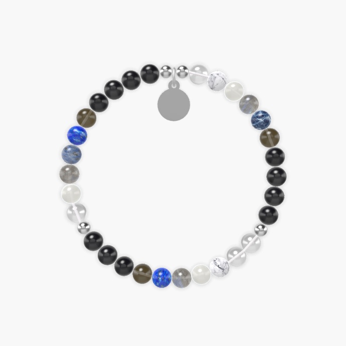 Black Onyx, Black Tourmaline, Clear Quartz and more Gemstone Bracelet