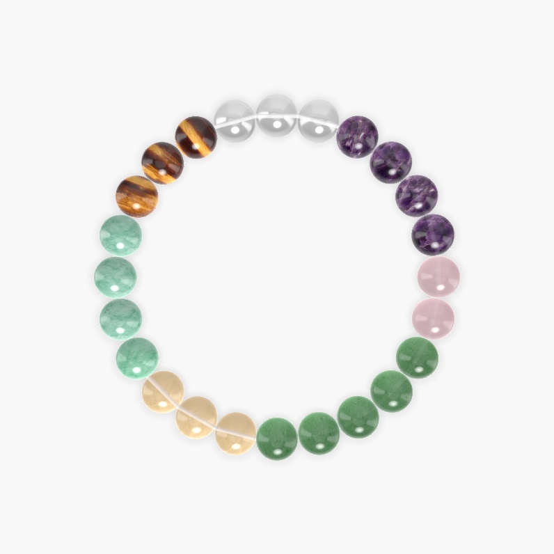 Aventurine, Amethyst, Green Jade and more Gemstone Bracelet