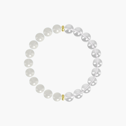 Clear Quartz and Moonstone Bracelet