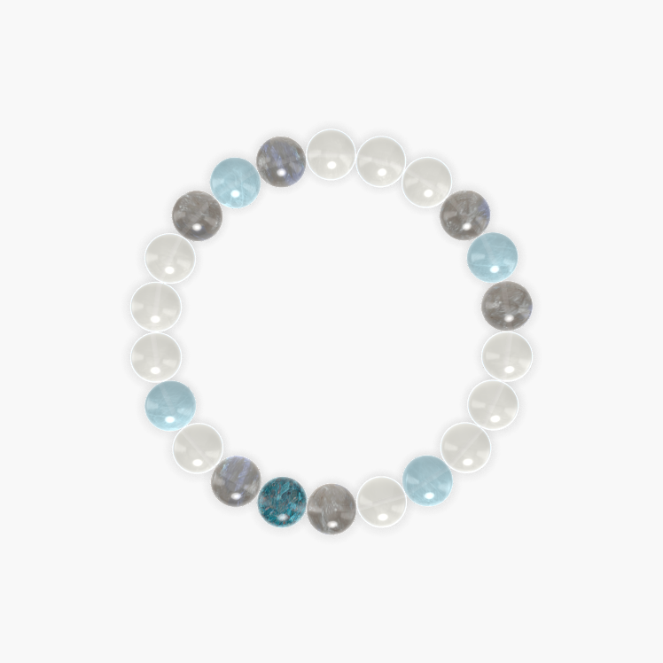 Moonstone, Labradorite, Aquamarine and more Gemstone Bracelet