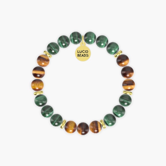 Malachite and Tiger Eye Bracelet