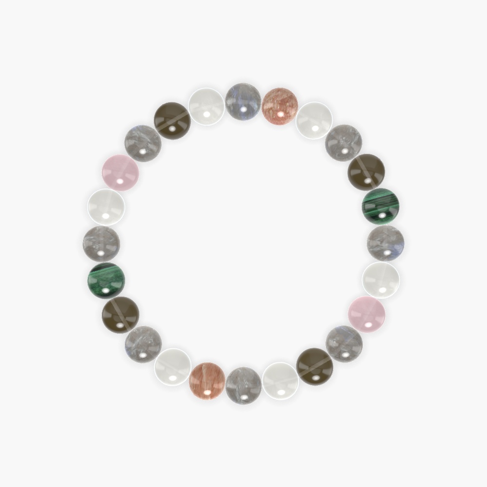 Labradorite, Moonstone, Smoky Quartz and more Gemstone Bracelet