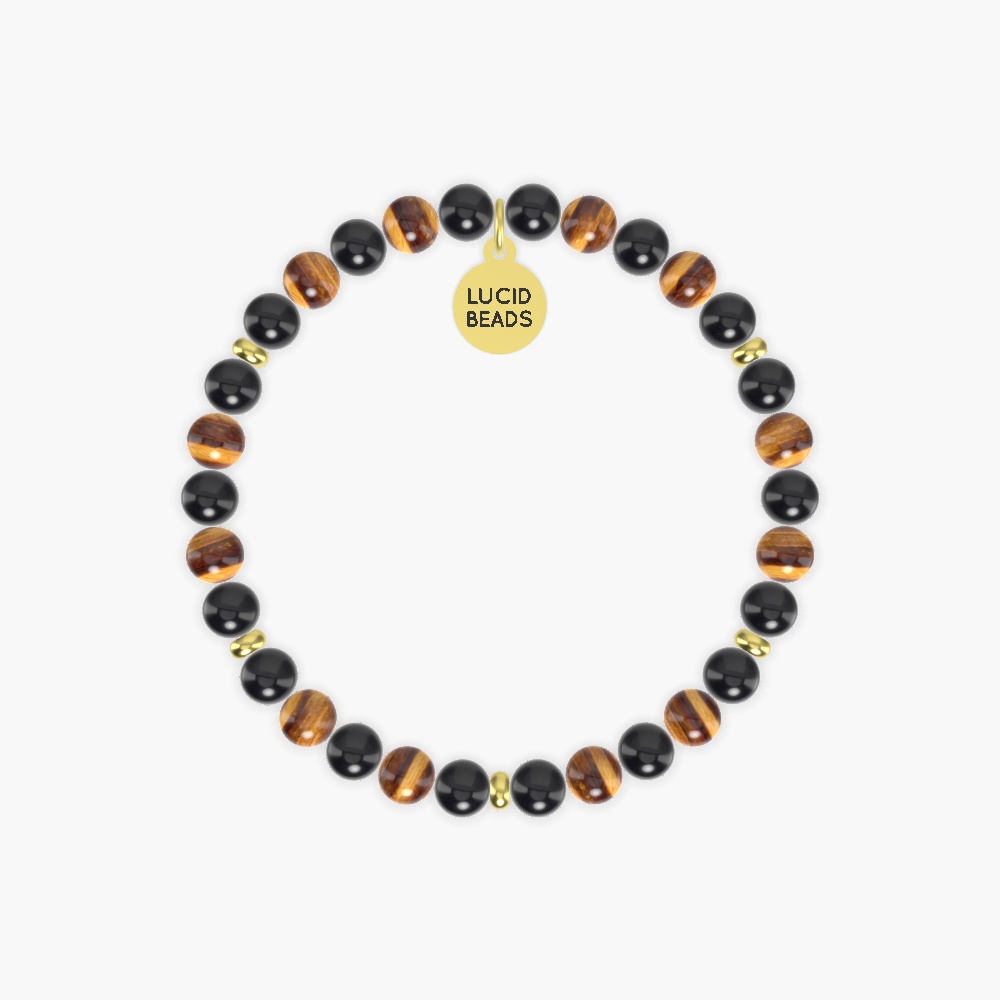 Black Onyx and Tiger Eye Bracelet