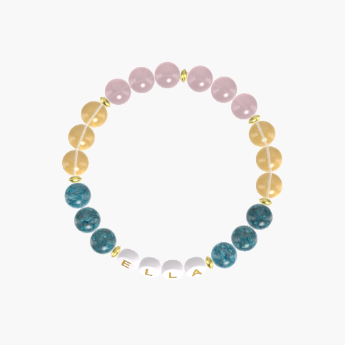 Apatite, Citrine and Rose Quartz Bracelet