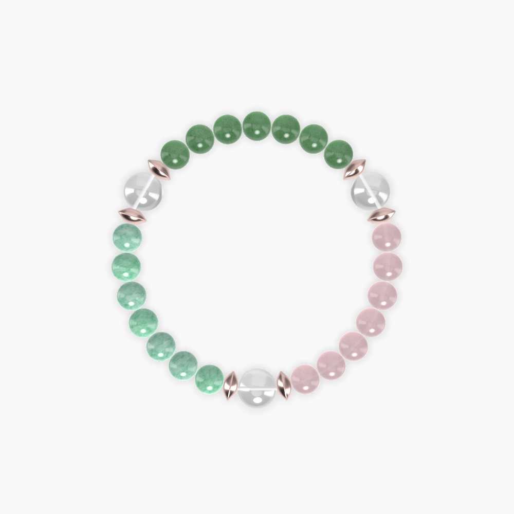 Rose Quartz, Aventurine, Green Jade and more Gemstone Bracelet