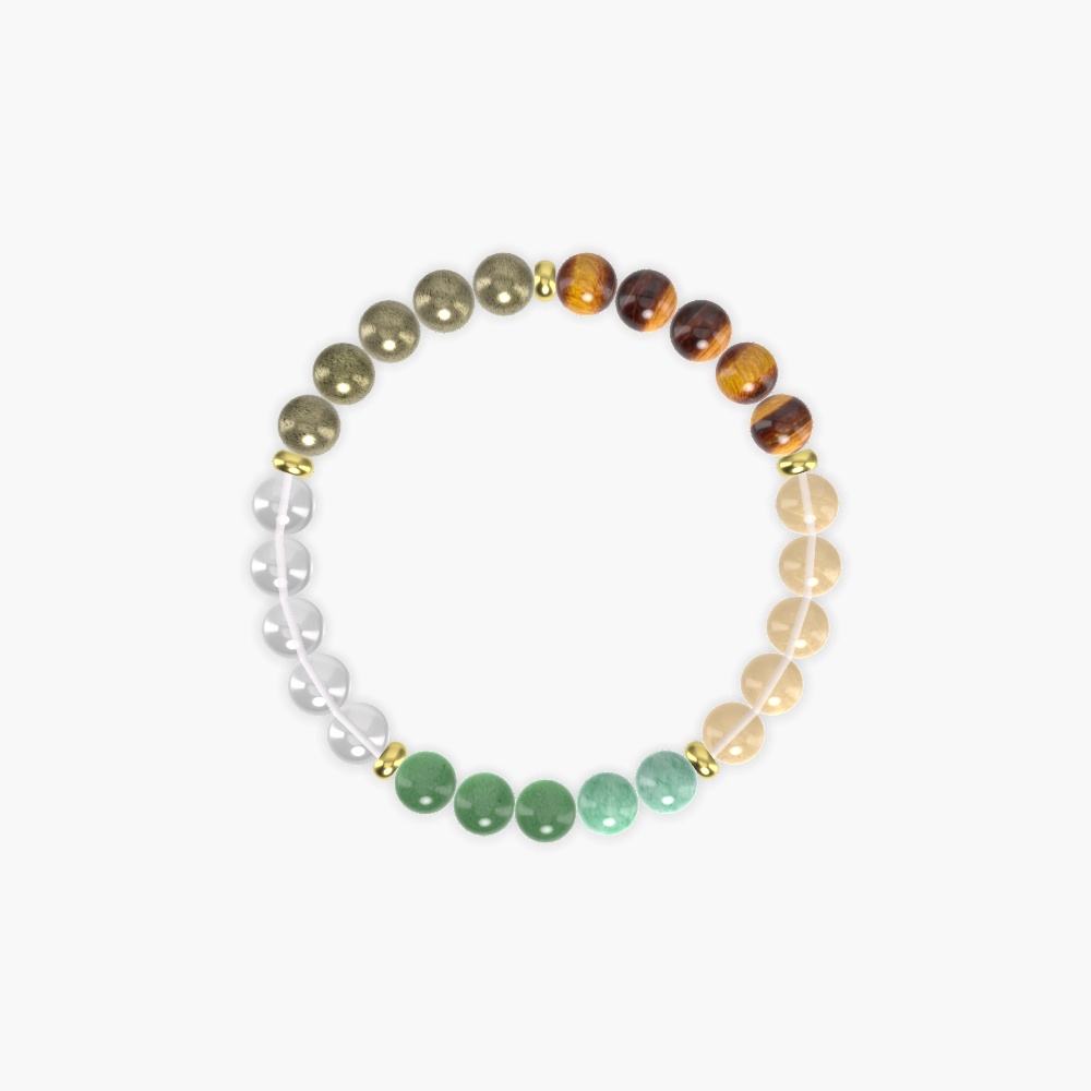 Citrine, Tiger Eye, Pyrite and more Gemstone Bracelet