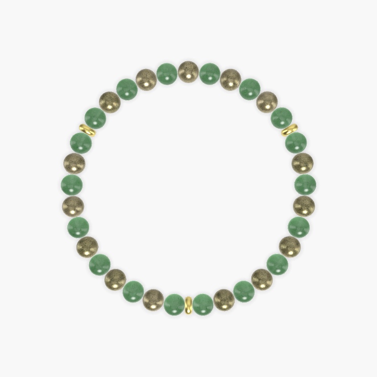 Aventurine and Pyrite Bracelet