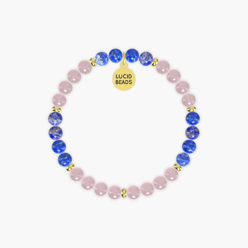 Rose Quartz and Lapis Lazuli Bracelet