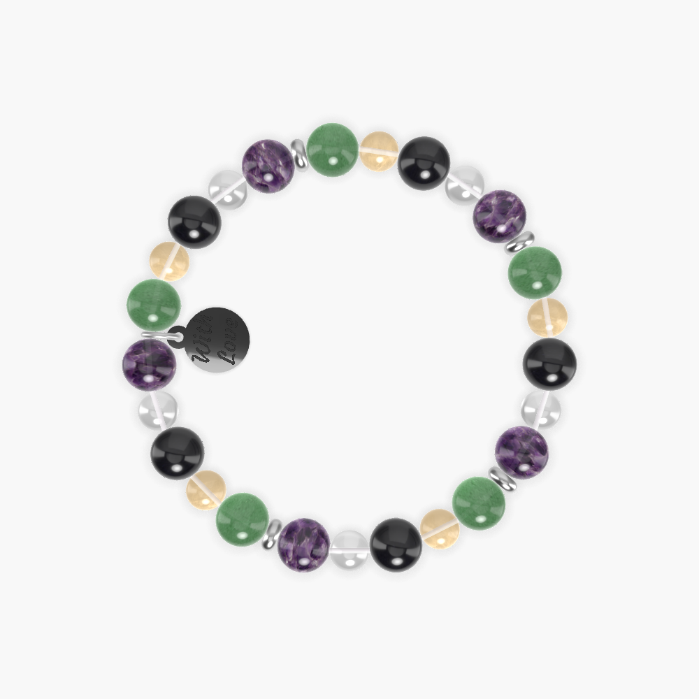 Clear Quartz, Black Tourmaline, Citrine and more Gemstone Bracelet