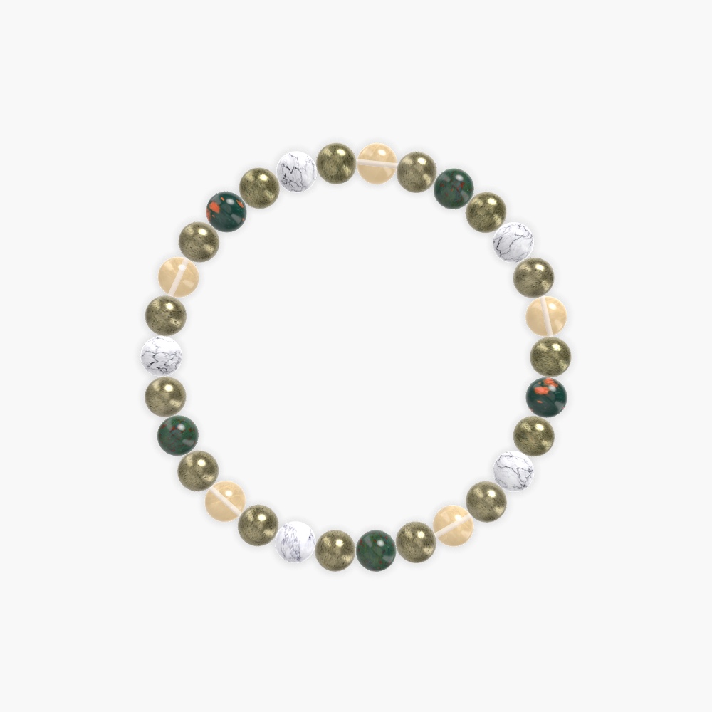Pyrite, Bloodstone, Citrine and more Gemstone Bracelet