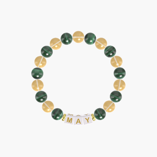 Malachite and Citrine Bracelet