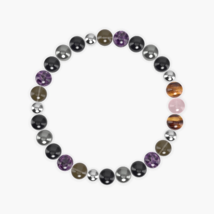 Black Obsidian, Hematite, Black Tourmaline and more Gemstone Bracelet