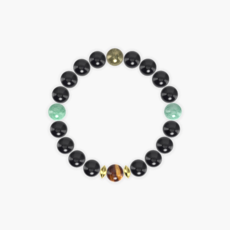 Black Obsidian, Green Jade, Tiger Eye and more Gemstone Bracelet