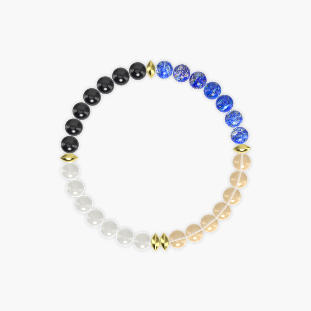 Citrine, Lapis Lazuli, Black Tourmaline and more Gemstone Bracelet