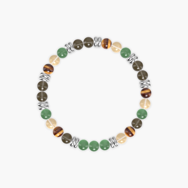 Smoky Quartz, Aventurine, Citrine and more Gemstone Bracelet