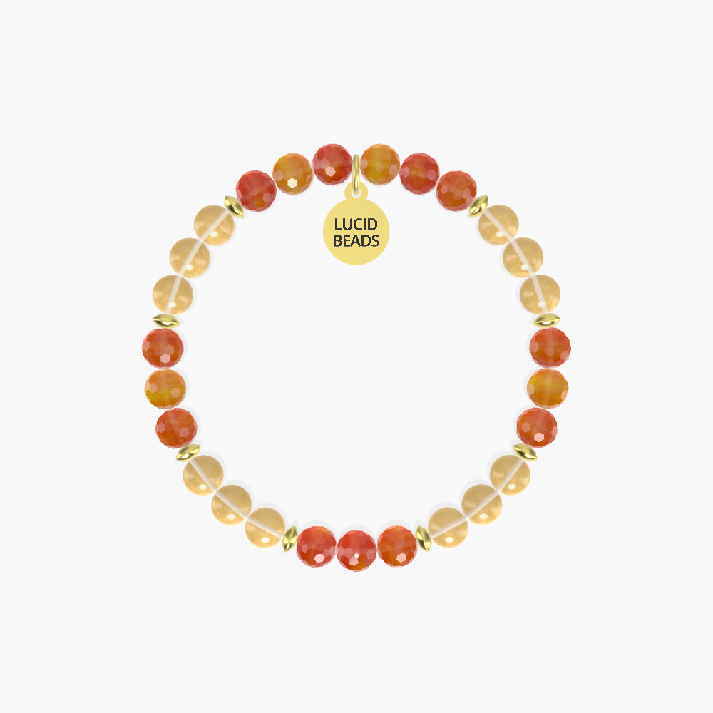 Vitality Boost - Carnelian and Citrine Bracelet