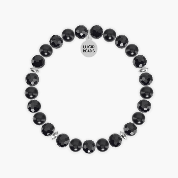 Black Tourmaline and Black Obsidian Bracelet