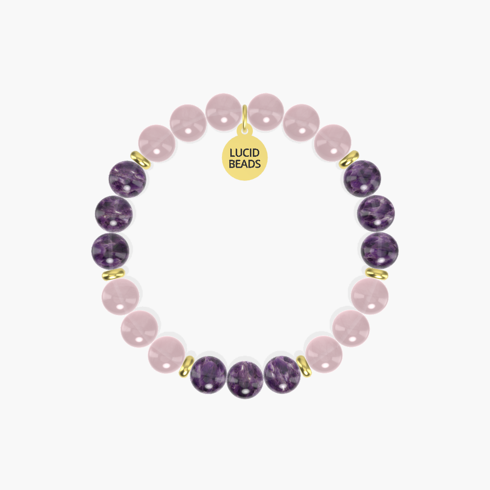 Harmony Serenity - Rose Quartz and Amethyst Bracelet