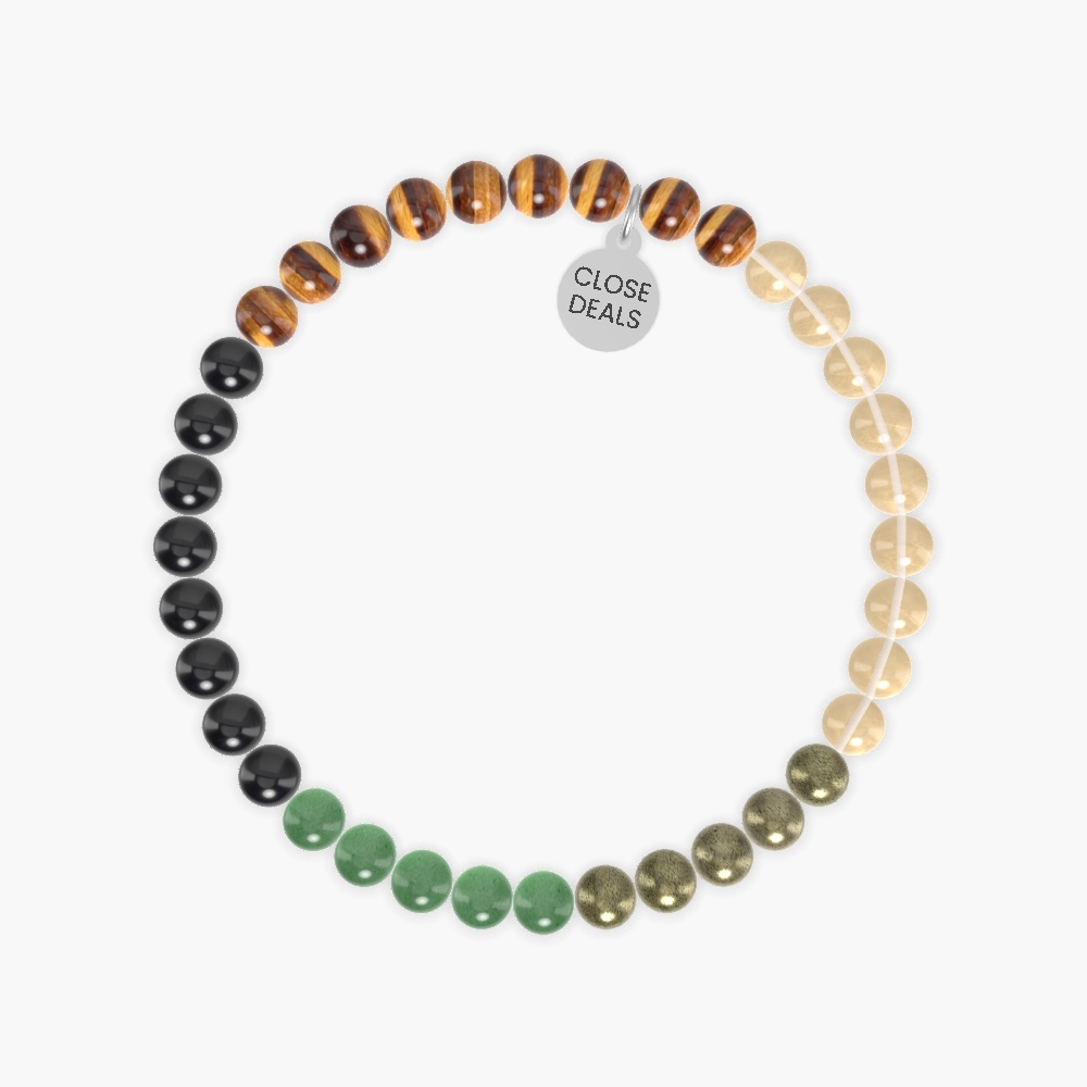 Citrine, Tiger Eye, Black Tourmaline and more Gemstone Bracelet