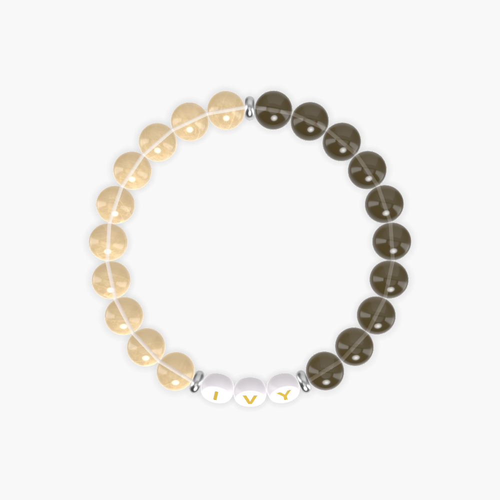 Smoky Quartz and Citrine Bracelet