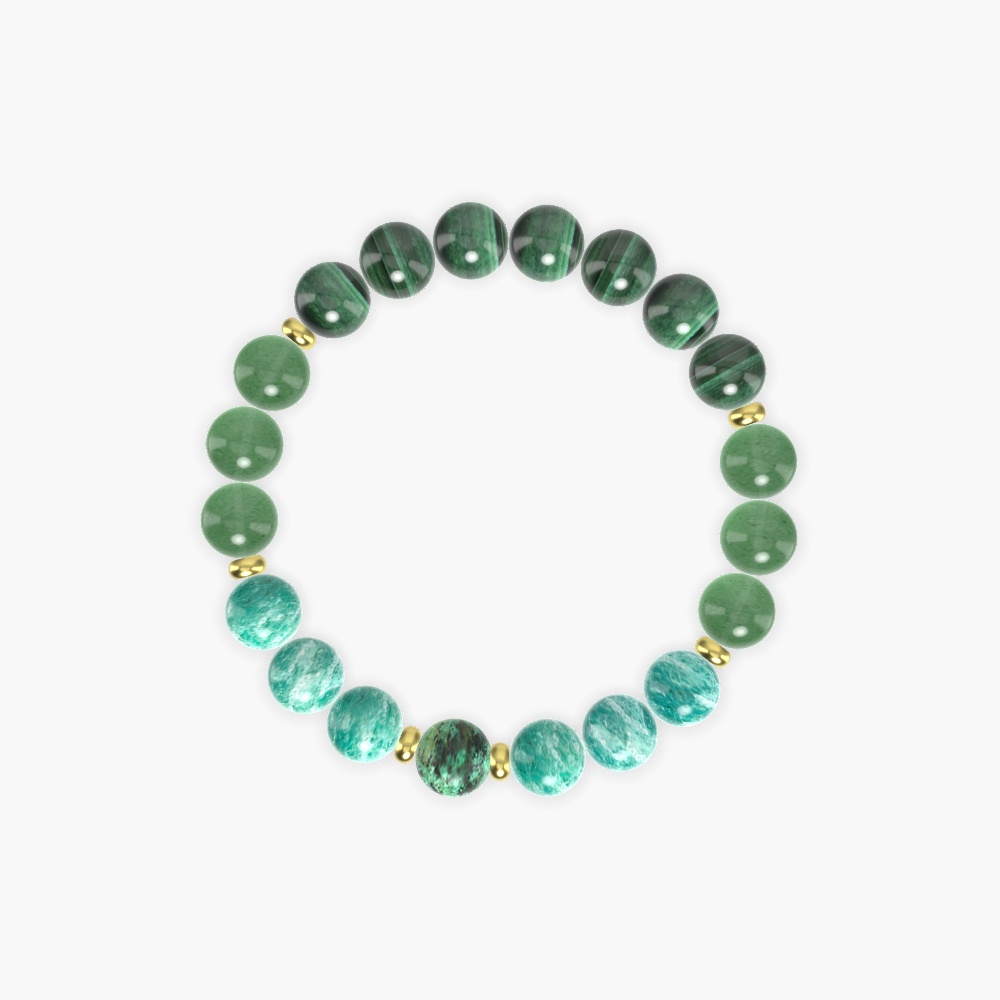 Malachite, Amazonite, Aventurine and more Gemstone Bracelet