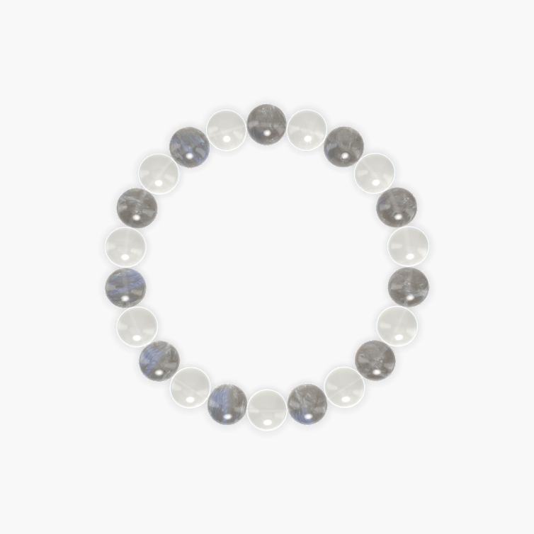 Moonstone and Labradorite Bracelet