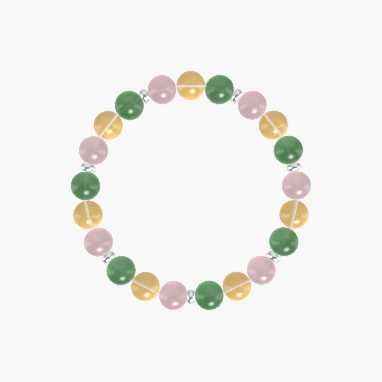Aventurine, Citrine and Rose Quartz Bracelet