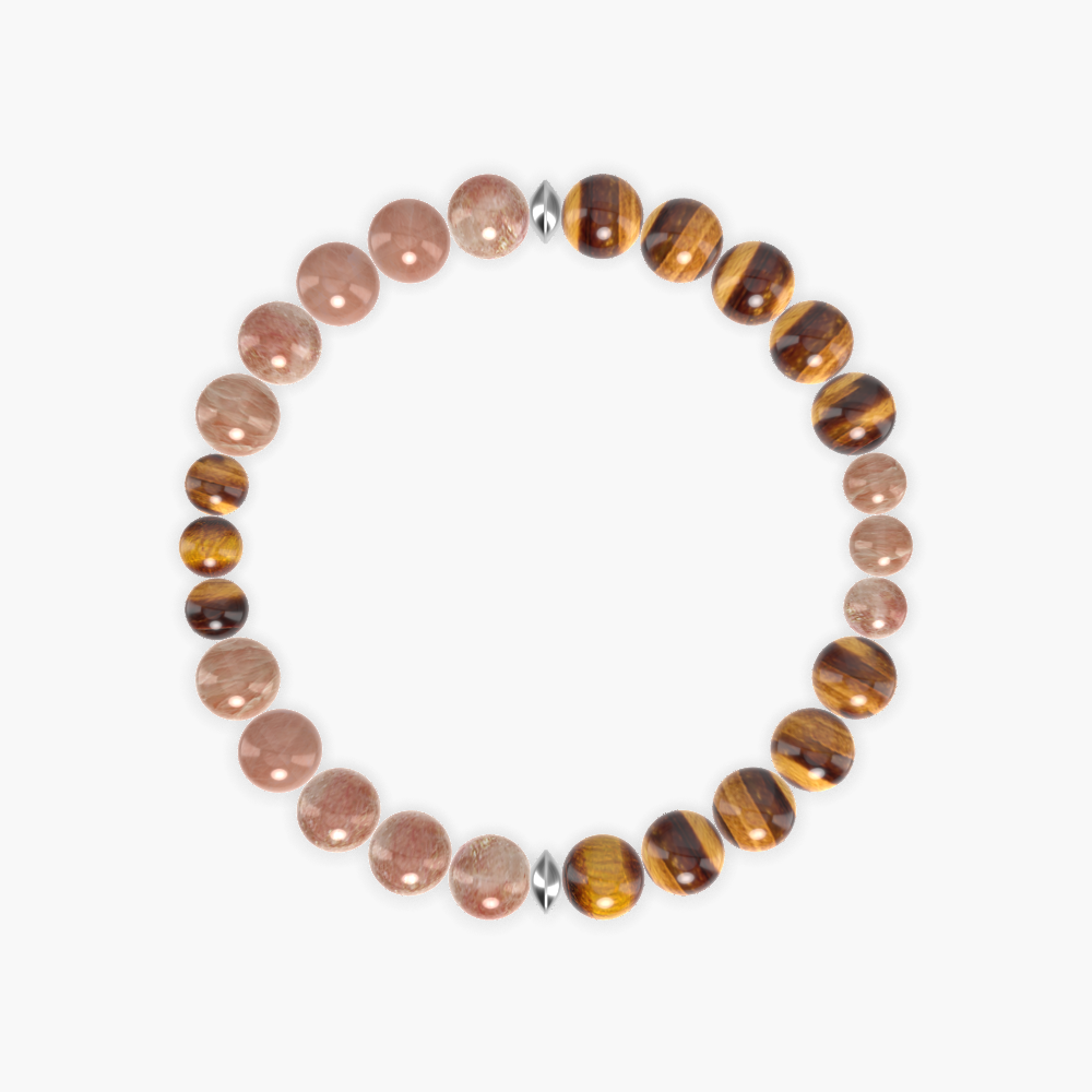 Tiger Eye and Sunstone Bracelet