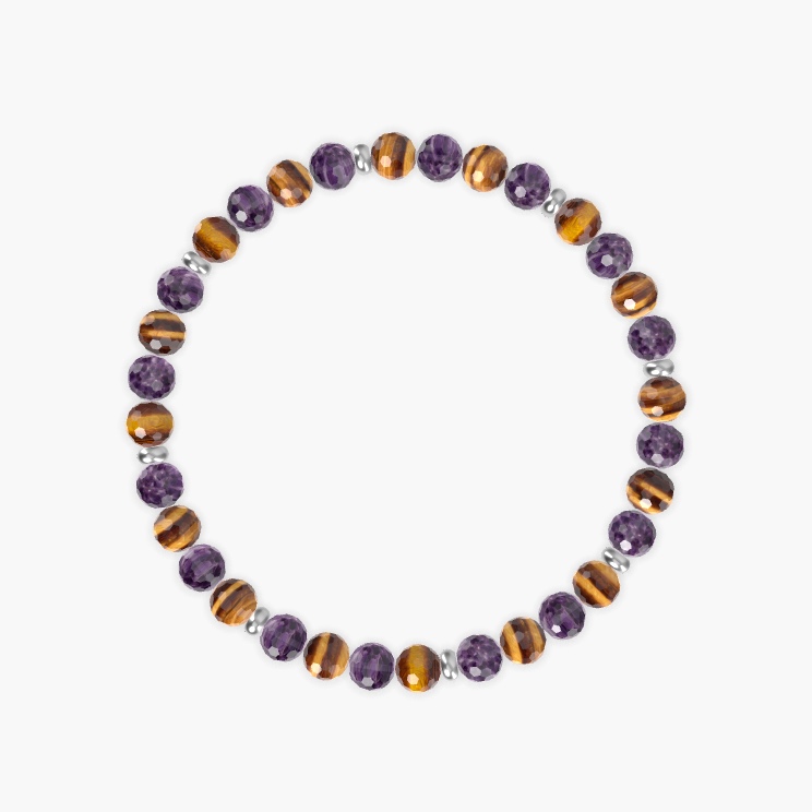 Amethyst and Tiger Eye Bracelet