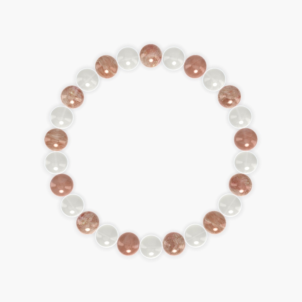 Moonstone and Sunstone Bracelet