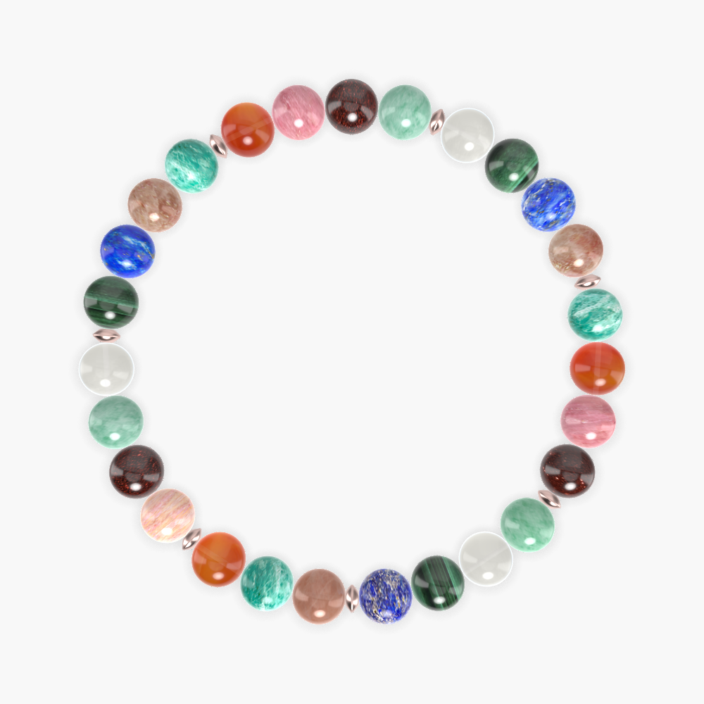 Lapis Lazuli, Malachite, Moonstone and more Gemstone Bracelet