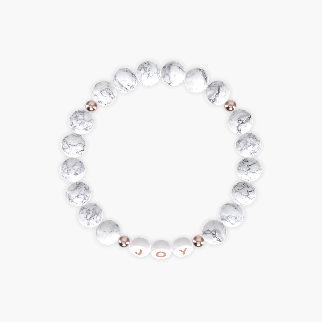 Howlite Gemstone Bead Bracelet