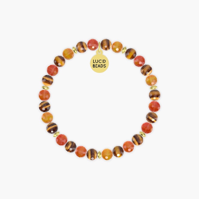 Carnelian and Tiger Eye Bracelet