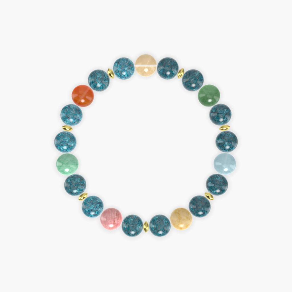 Apatite, Yellow Jade, Aquamarine and more Gemstone Bracelet