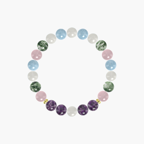Moonstone, Amethyst, Rose Quartz and more Gemstone Bracelet