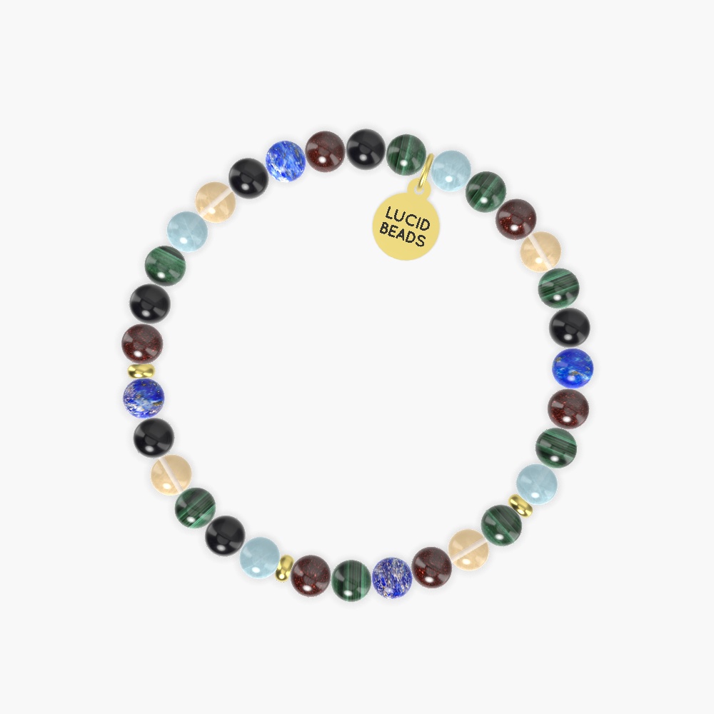 Malachite, Garnet, Black Obsidian and more Gemstone Bracelet