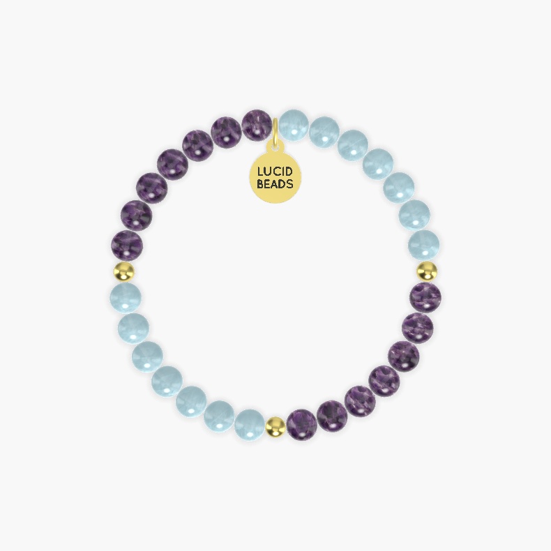 Amethyst and Aquamarine Bracelet