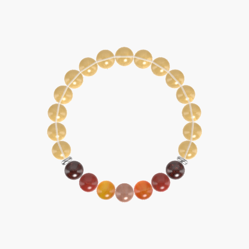 Citrine, Carnelian, Red Jasper and more Gemstone Bracelet