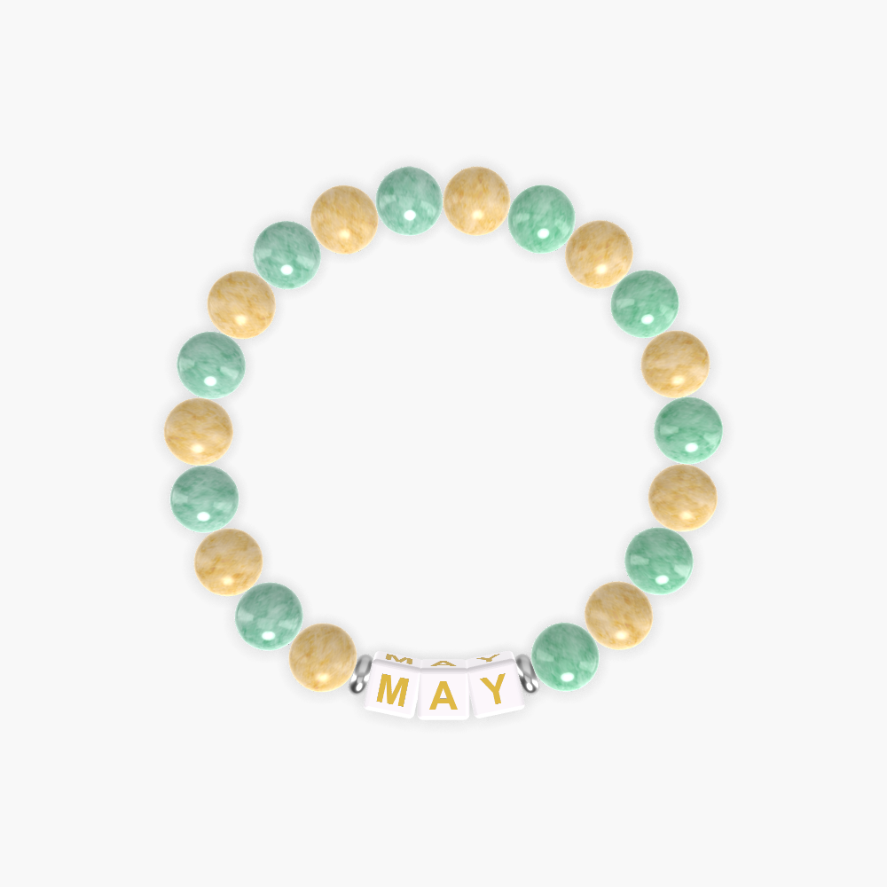 Green Jade and Yellow Jade Bracelet