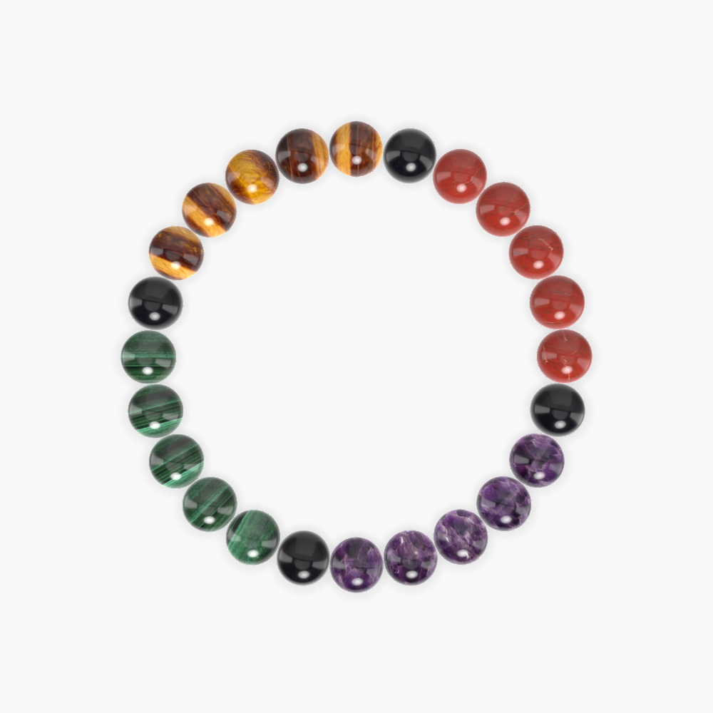 Amethyst, Red Jasper, Tiger Eye and more Gemstone Bracelet